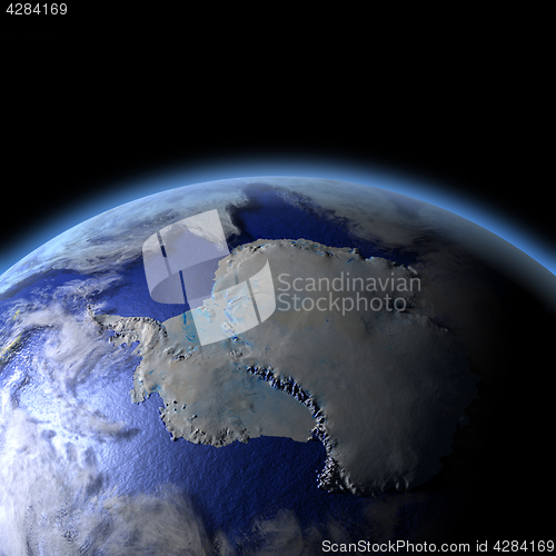 Image of Antarctica from space