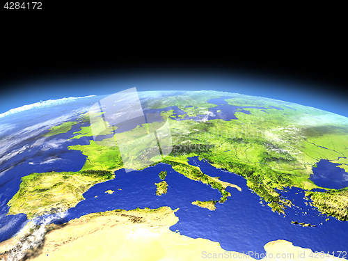 Image of Europe from space