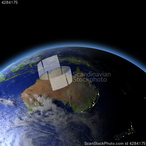 Image of Australia from space