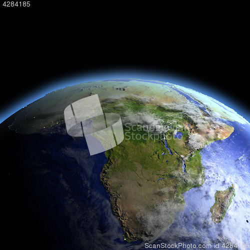 Image of Africa from space