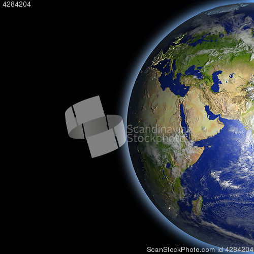 Image of Middle East from space