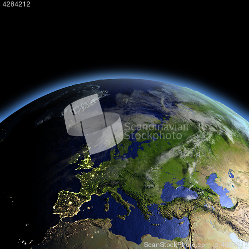 Image of Europe from space