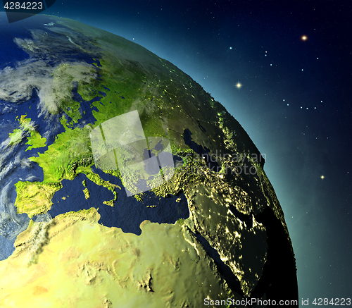 Image of EMEA region from Earths orbit