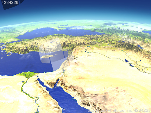 Image of Middle East from space