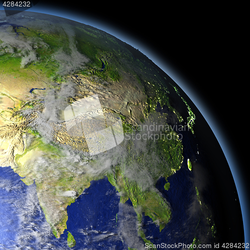 Image of Southeast Asia from space