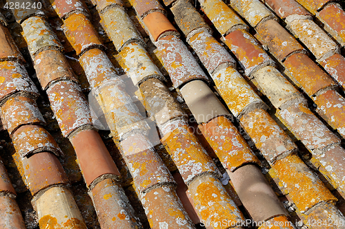 Image of Tiled roof background