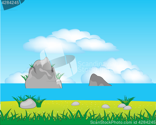 Image of Type on sea with coast