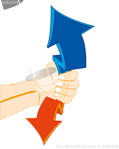 Image of Arrows in hand of the person