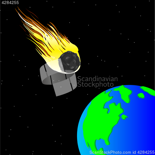 Image of Comet and planet land