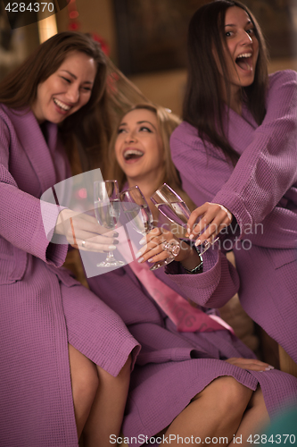 Image of girls have a bachelor party
