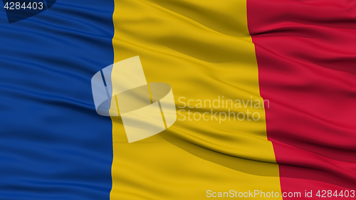Image of Closeup Chad Flag