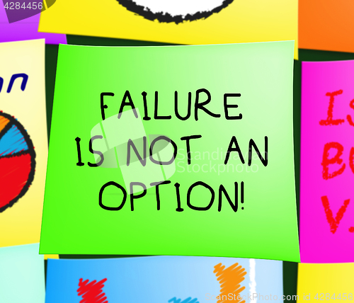 Image of Failure Is Not An Option Success 3d Illustration