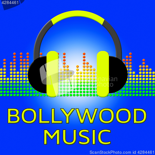 Image of Bollywood Music Represents Indian Movie Songs 3d Illustration