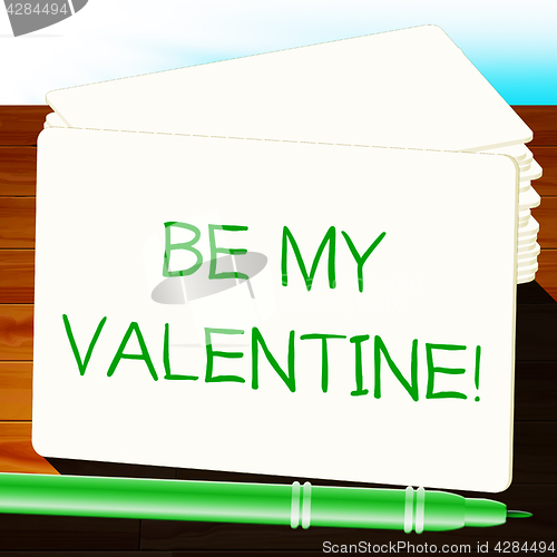 Image of Be My Valentine Lips Showing Romance 3d Illustration