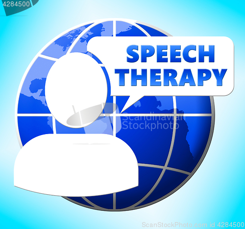 Image of Speech Therapy Icon Meaning Rehabilitation 3d Illustration