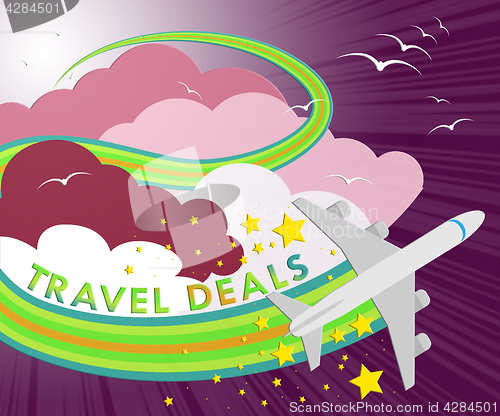 Image of Travel Deals Indicates Discount Tours 3d Illustration