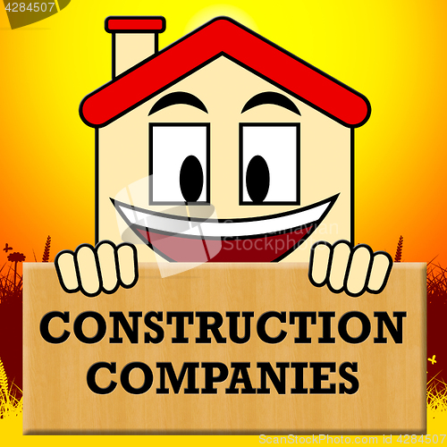 Image of Construction Companies Shows Housing Business 3d Illustration