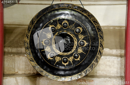 Image of Old buddhistic Gong, used to call the monks to the temple