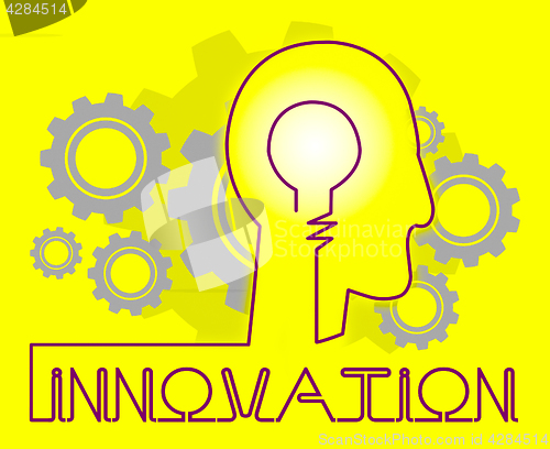 Image of Innovation Cogs Shows Reorganization Transformation And Restruct