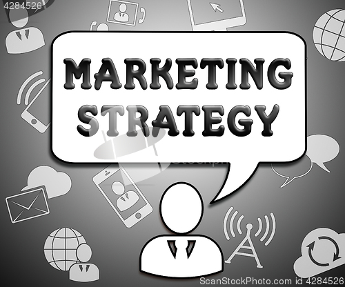 Image of Marketing Strategy Shows Market Plans 3d Illustration