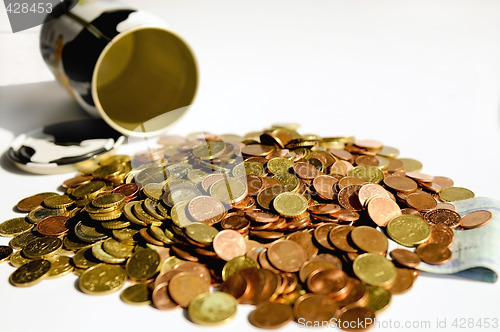 Image of Money with empty money-box. Shallow Dof