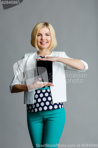 Image of Model on clean gray background