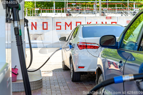 Image of Car at gas station