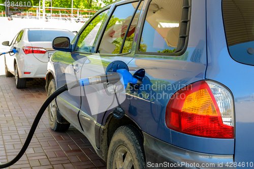 Image of Car at gas station