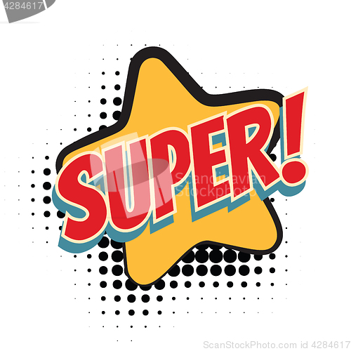 Image of super comic word