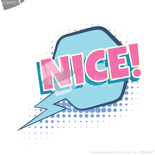 Image of nice comic word