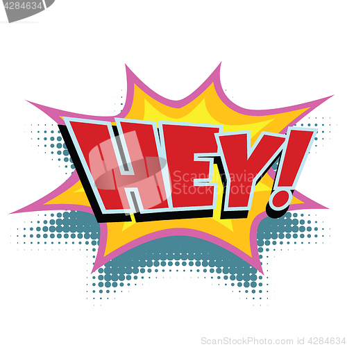 Image of hey comic word