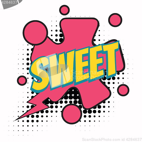 Image of sweet comic word