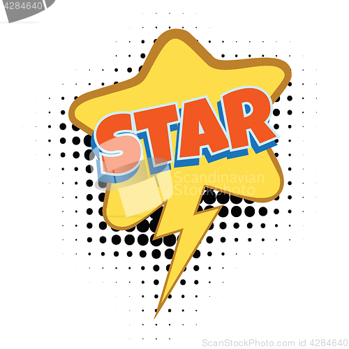 Image of star comic word