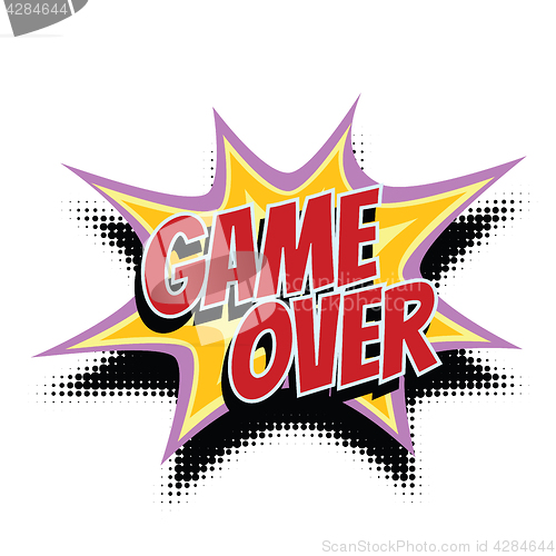 Image of game over comic word