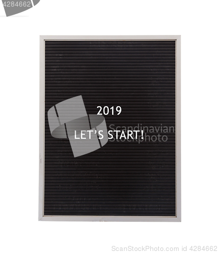 Image of Very old menu board - New year - 2019