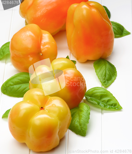 Image of Yellow and Orange Bell Peppers