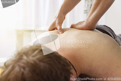 Image of young man at the physio therapy