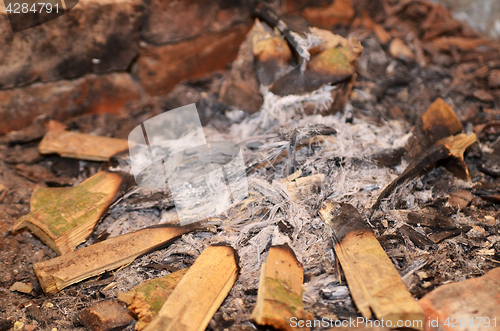 Image of Fire ash and charred wood 