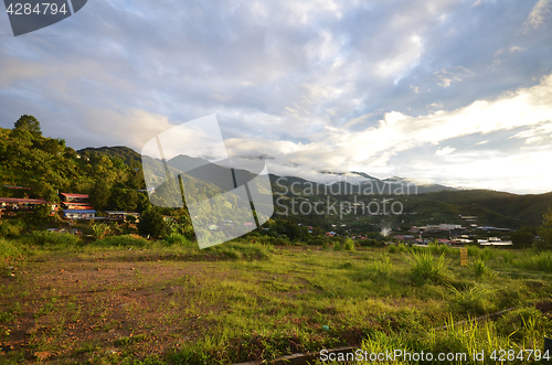 Image of Mount Kinabalu during sunrise