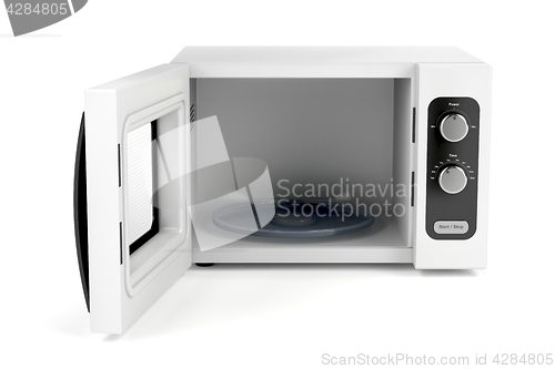 Image of Open microwave oven