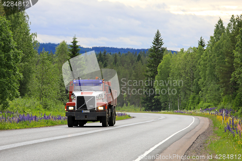 Image of Volvo N10 Heavy Duty Truck On Summer Highway