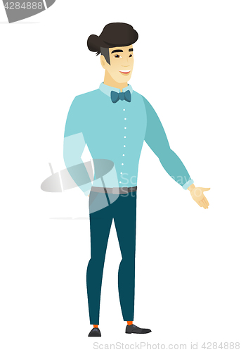 Image of Asian businessman with hand in his pocket.