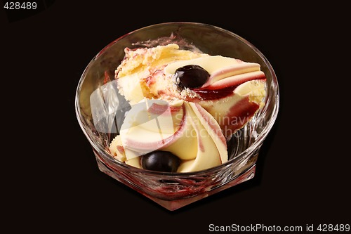 Image of Ice cream with sour cherries