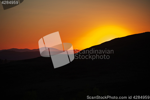 Image of Beauty sunset in the mountains