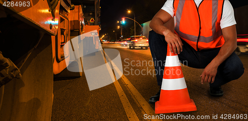 Image of repairing the road