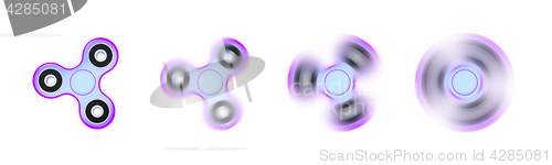 Image of a fidget spinner in motion