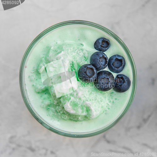 Image of Blueberry smoothie on a white