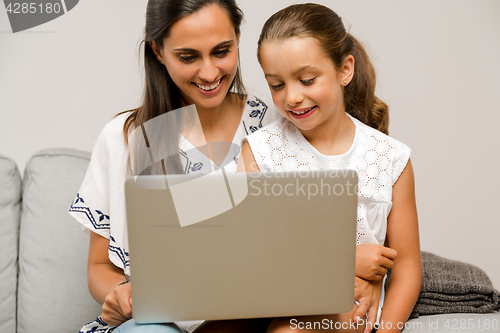 Image of Mother and Daughter at home