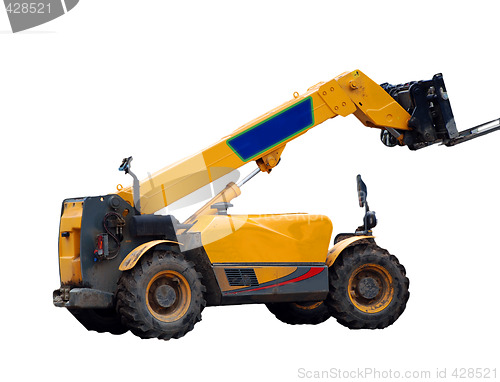 Image of Fork Lift Truck Isolated on White