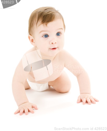 Image of crawling baby boy